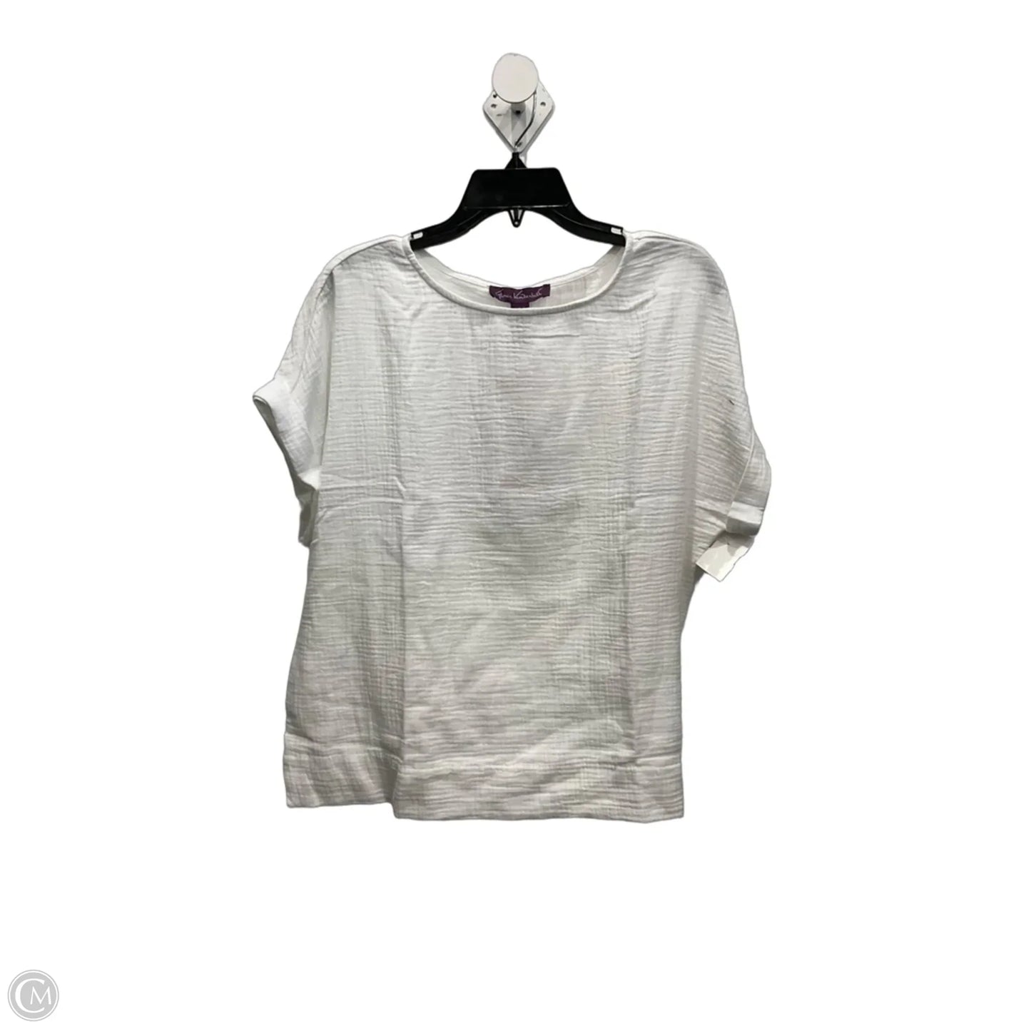 Top Short Sleeve By Gloria Vanderbilt In White, Size: M