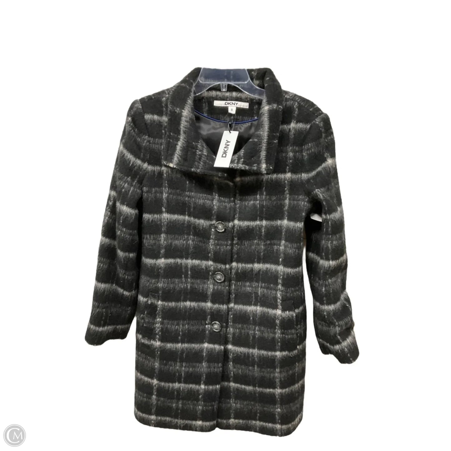 Coat Faux Fur & Sherpa By Dkny In Black, Size: M