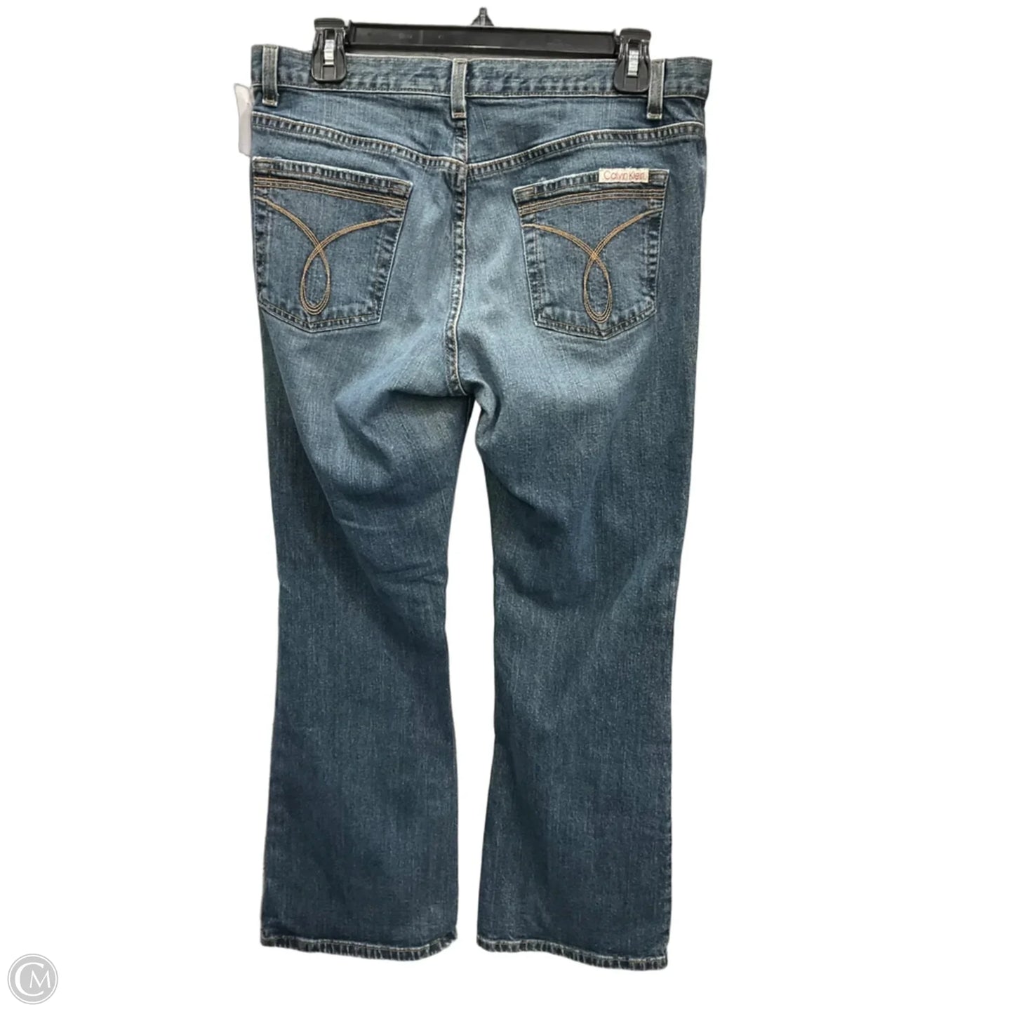 Jeans Flared By Calvin Klein In Blue Denim, Size: 10