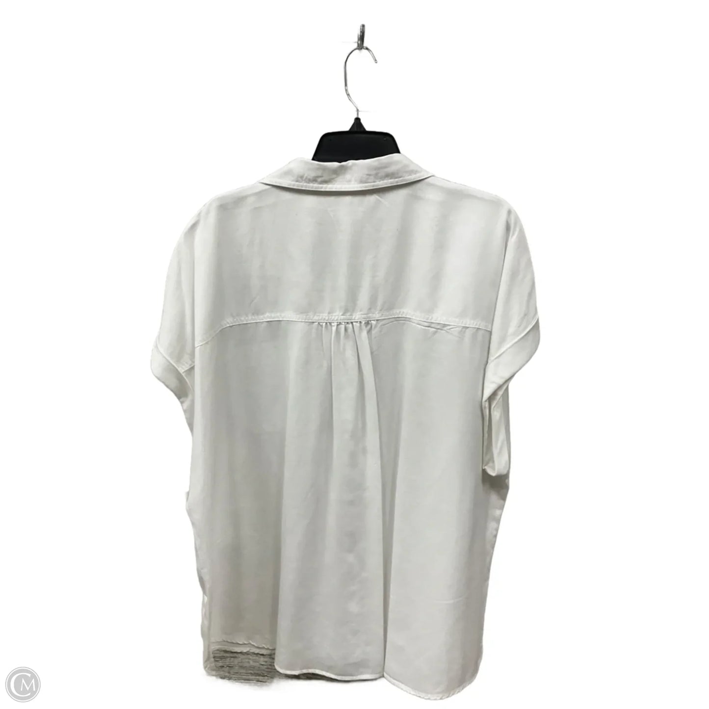 Blouse Short Sleeve By West Bound In White, Size: 2x