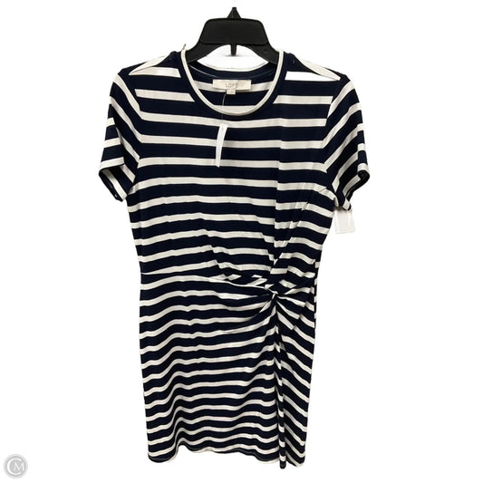 Dress Casual Midi By Loft In Striped Pattern, Size: M
