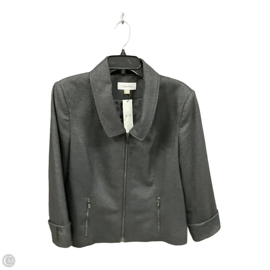 Jacket Denim By Calvin Klein In Grey, Size: L