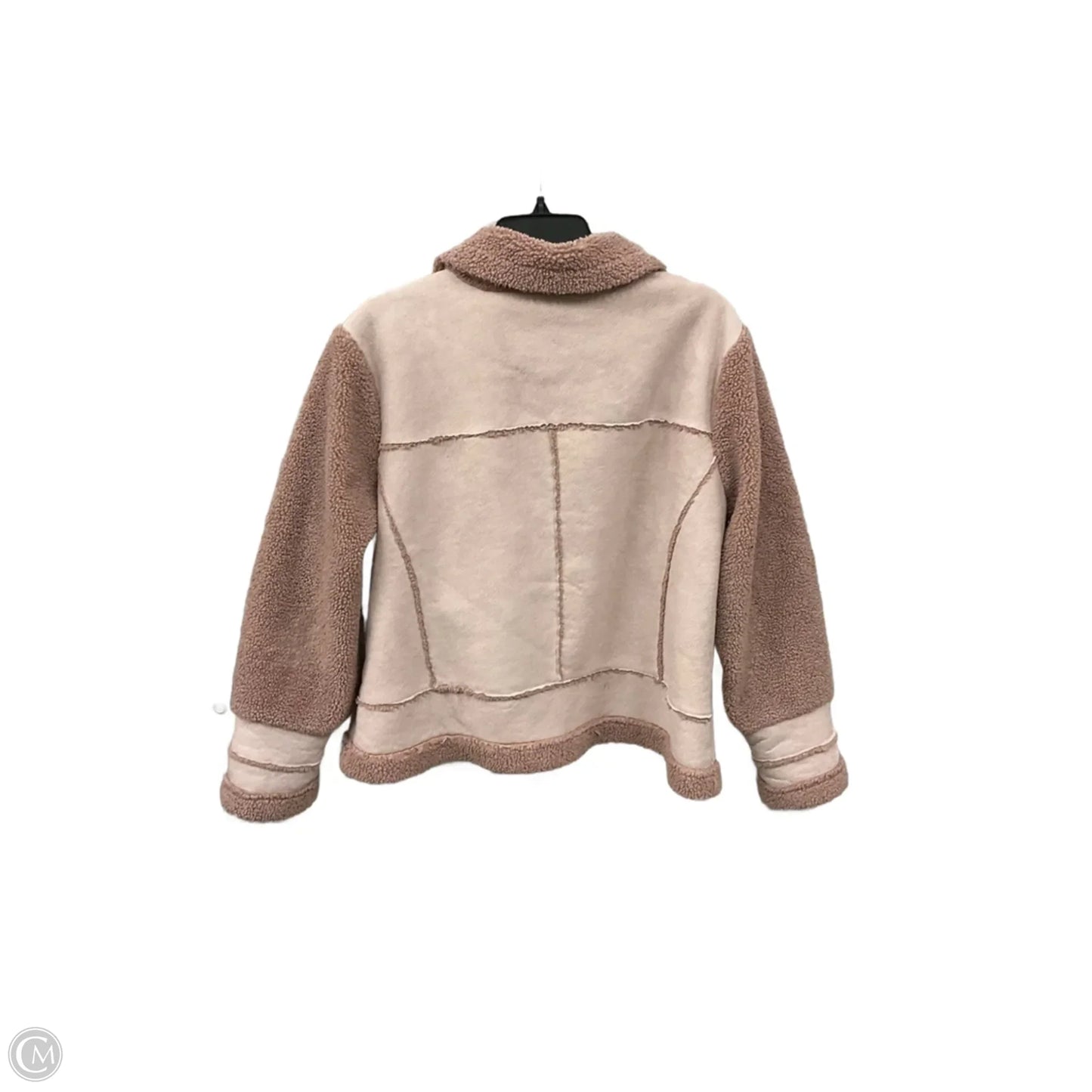 Coat Faux Fur & Sherpa By Calvin Klein In Pink, Size: L