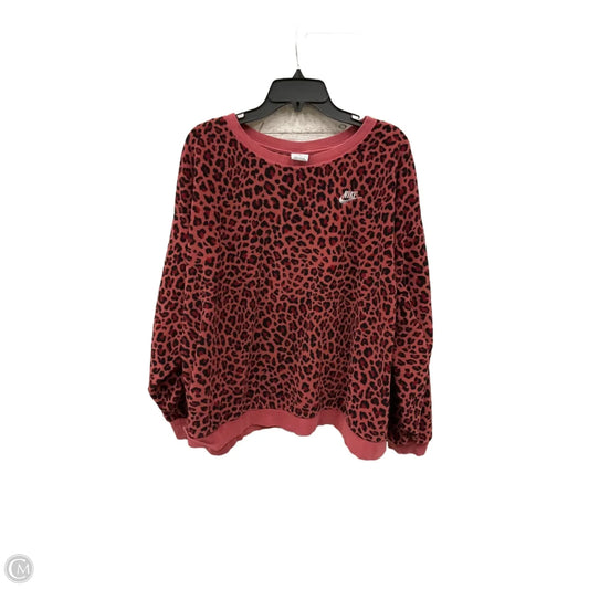 Sweatshirt Crewneck By Nike Apparel In Animal Print, Size: 3x
