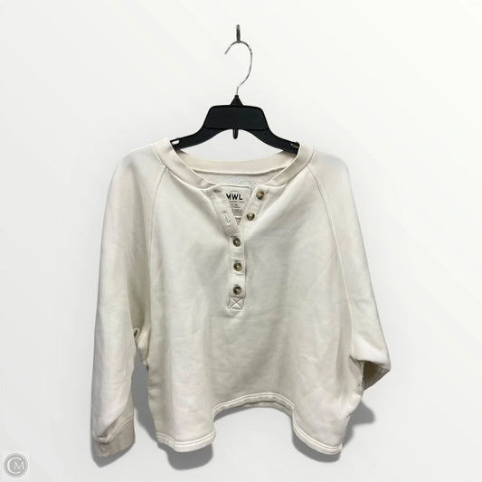 Sweatshirt Crewneck By Madewell In Cream, Size: Xl