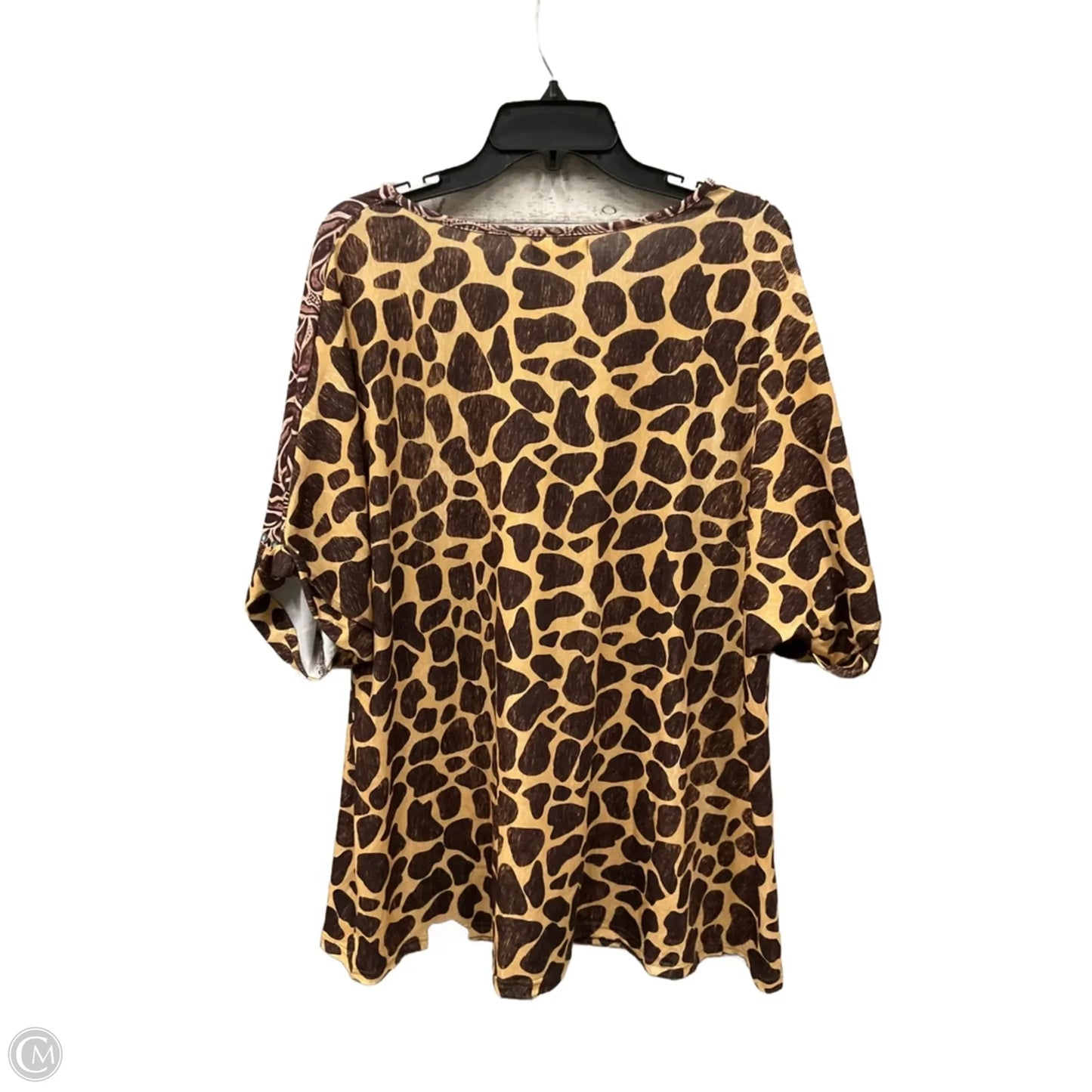 Top Short Sleeve By Southern Stitch In Animal Print, Size: 3x