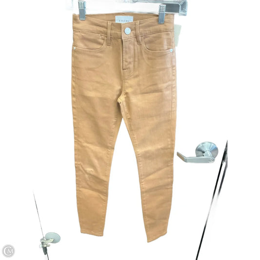 Jeans Skinny By Frame In Brown, Size: 0