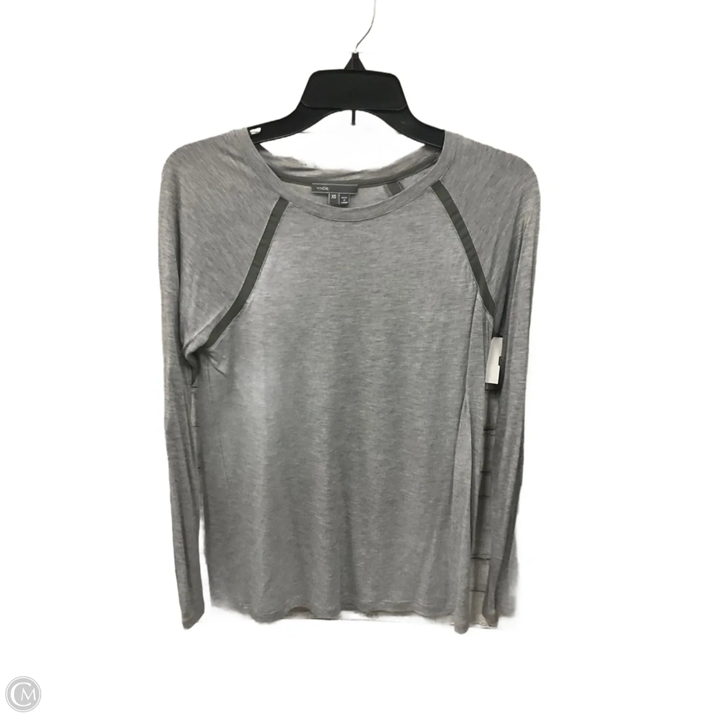 Top Long Sleeve By Vince In Grey, Size: Xs