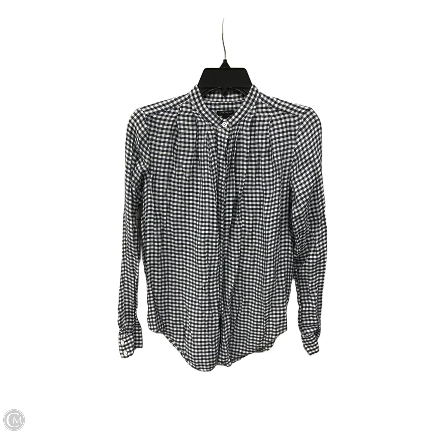 Blouse Long Sleeve By Ann Taylor In Blue, Size: Xs
