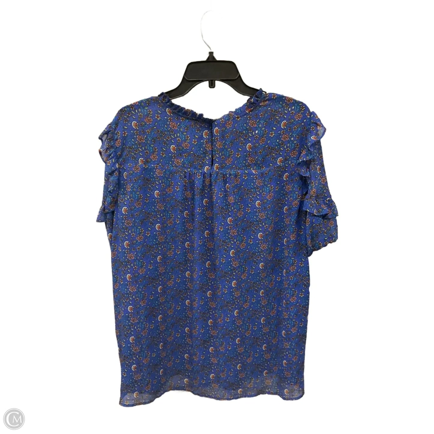 Top Short Sleeve By Loft In Blue, Size: Xxl