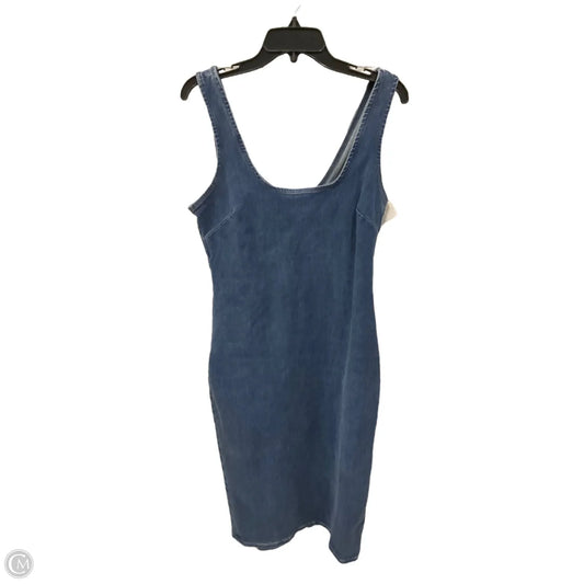 Dress Casual Midi By Express In Blue Denim, Size: M