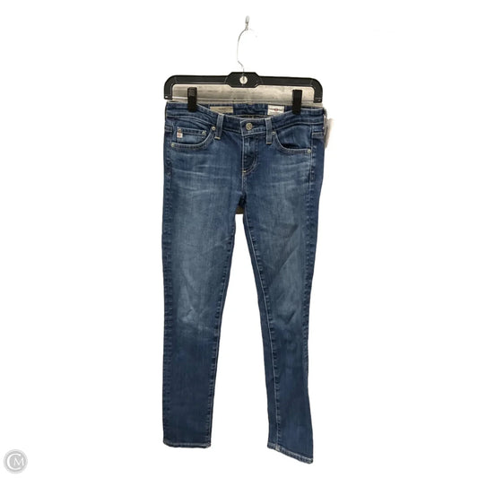 Jeans Skinny By Adriano Goldschmied In Blue Denim, Size: 4