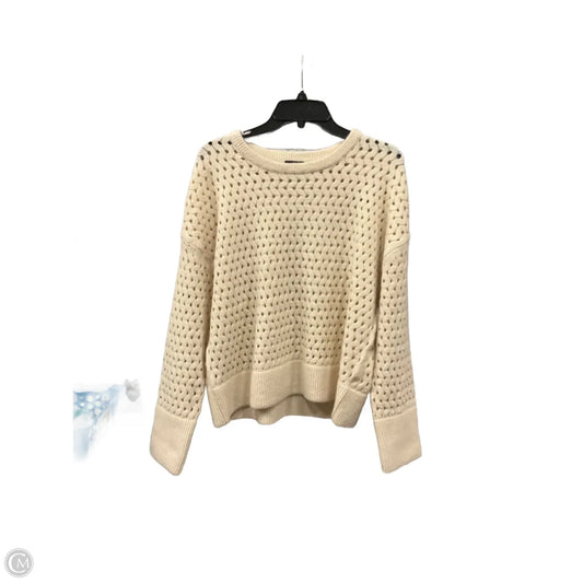 Sweater By Express In Cream, Size: L