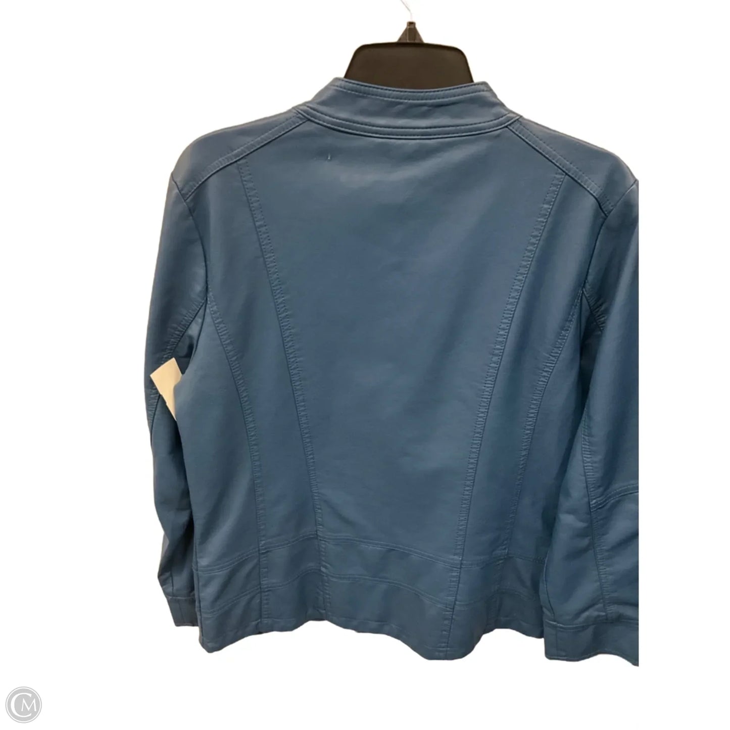 Jacket Faux Fur & Sherpa By Christopher And Banks In Blue, Size: M