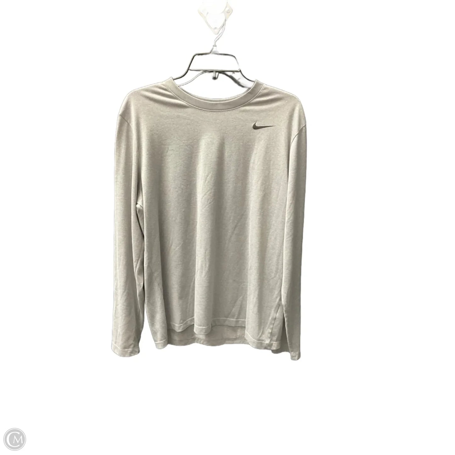 Athletic Top Long Sleeve Crewneck By Nike Apparel In Grey, Size: L