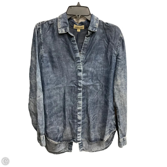 Blouse Long Sleeve By Cloth & Stone In Blue, Size: S