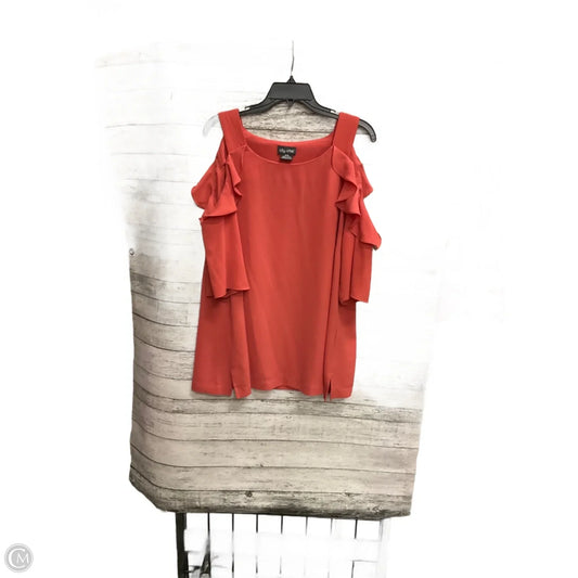 Top Short Sleeve By City Chic In Mauve, Size: 1x