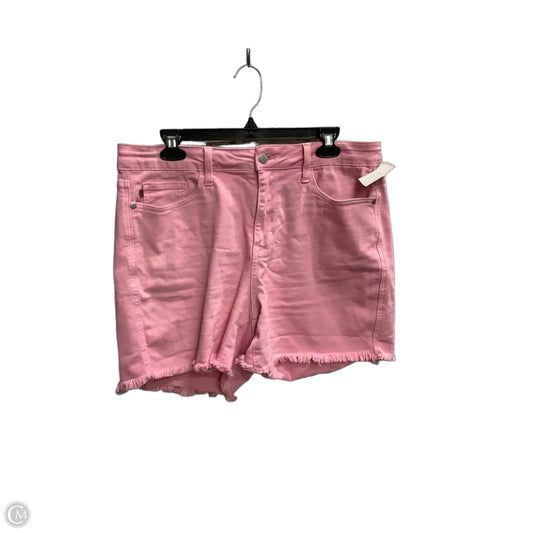 Shorts By Judy Blue In Pink Denim, Size: 1x