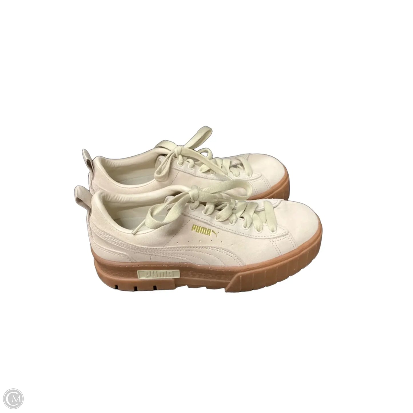 Shoes Sneakers By Puma In Cream, Size: 7.5