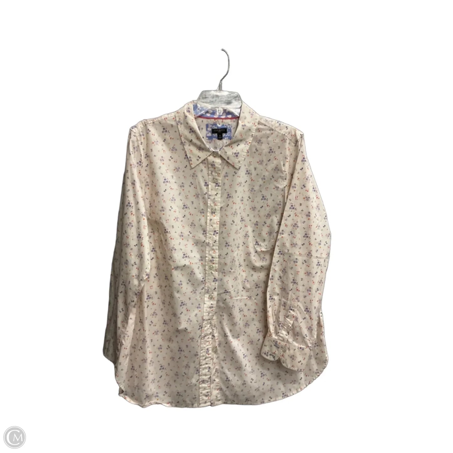 Blouse Long Sleeve By Talbots In Cream, Size: 1x