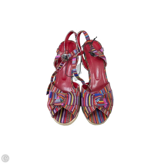 Sandals Heels Wedge By Rialto In Red, Size: 9