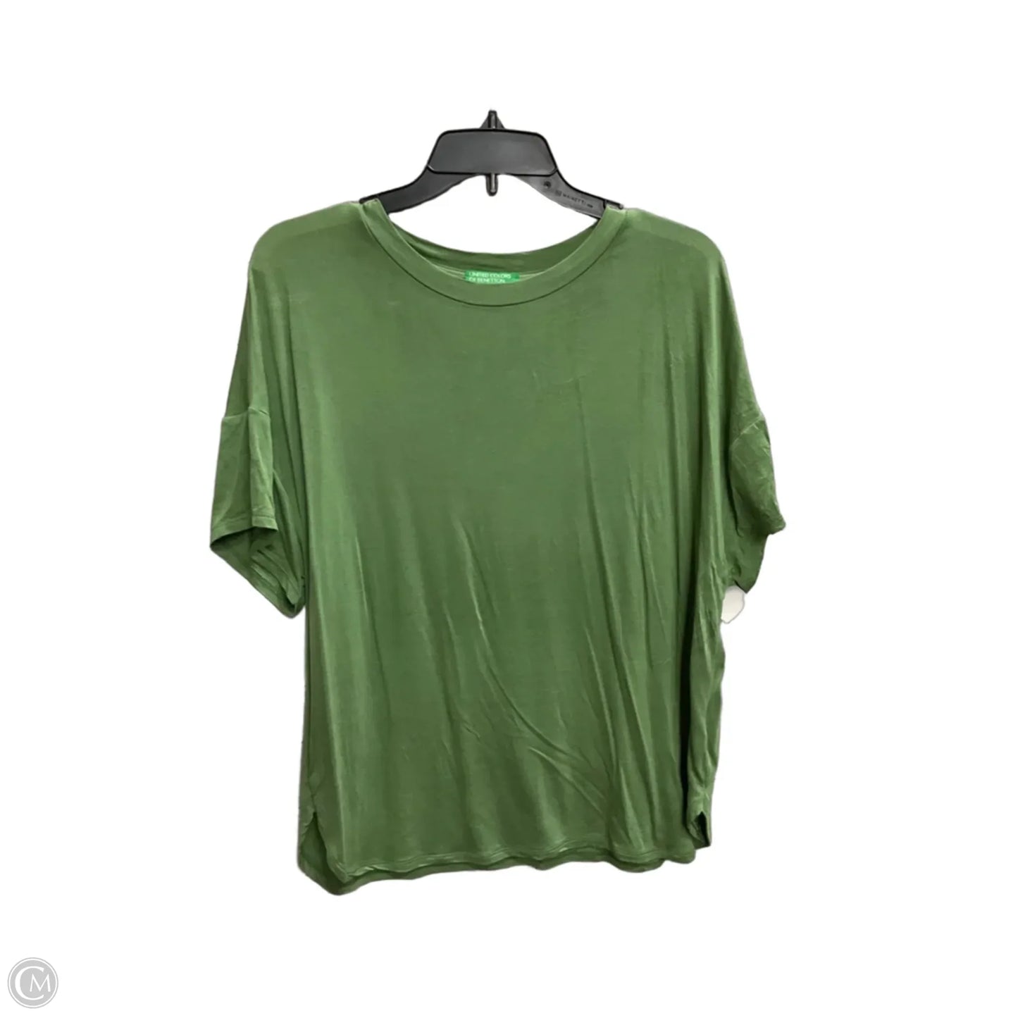 Top Short Sleeve By Benetton In Green, Size: M