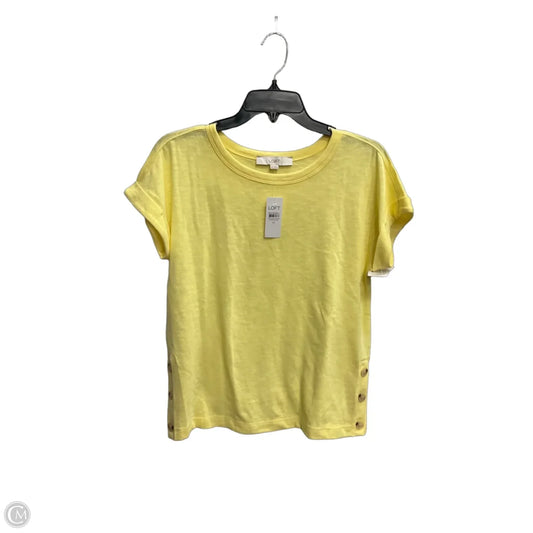Top Short Sleeve By Loft In Yellow, Size: Xs