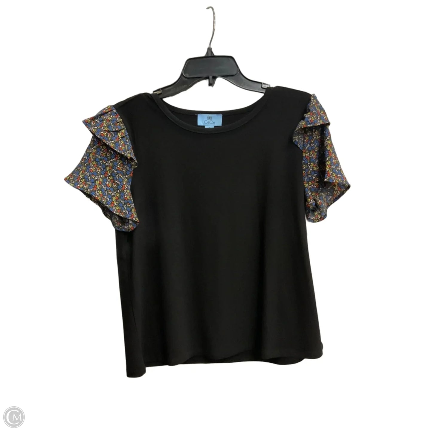 Top Short Sleeve By Cece In Black, Size: M