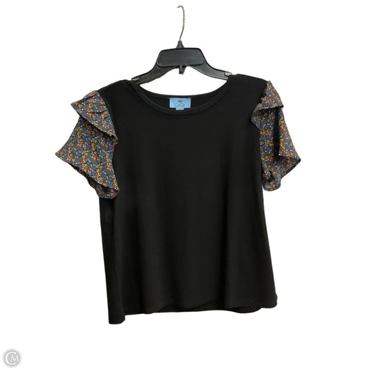 Top Short Sleeve By Cece In Black, Size: M