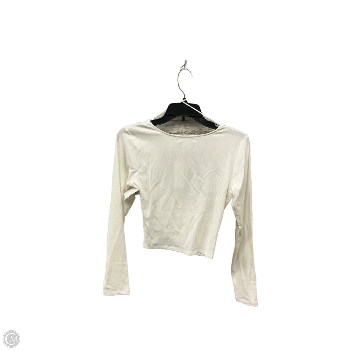 Athletic Top Long Sleeve Crewneck By Cmb In White, Size: L