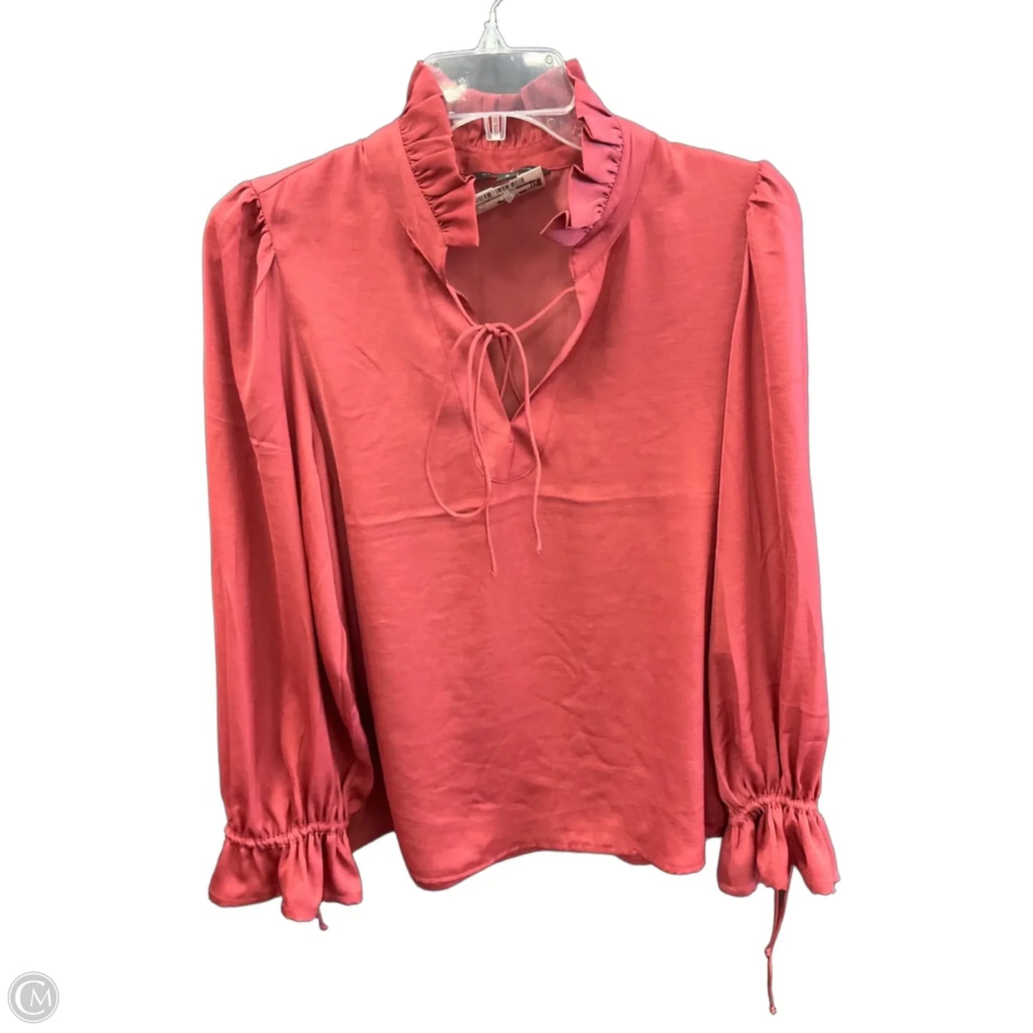 Top Long Sleeve By Banana Republic In Red, Size: S