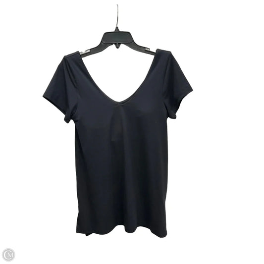 Top Short Sleeve By Athleta In Black, Size: M