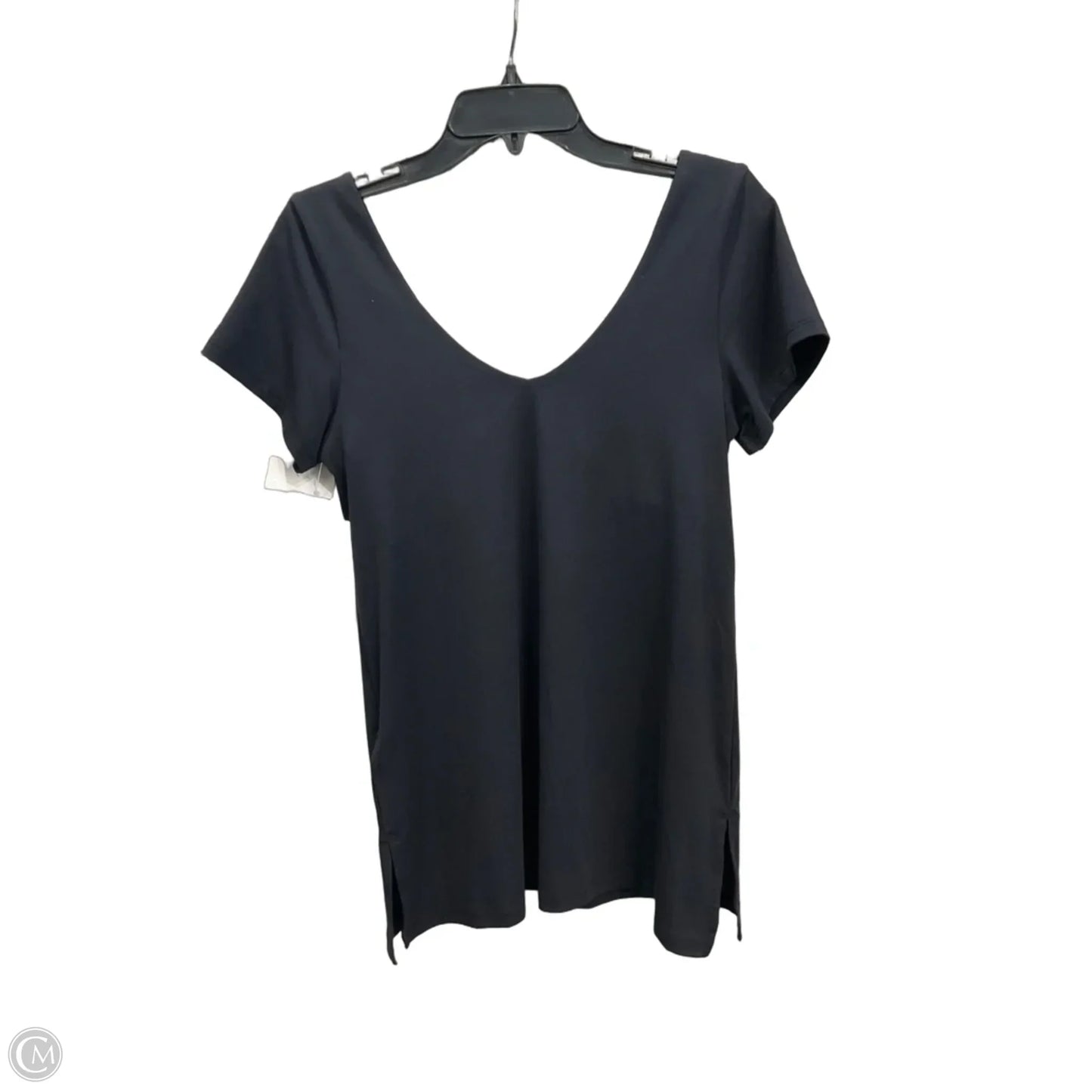 Top Short Sleeve By Athleta In Black, Size: M