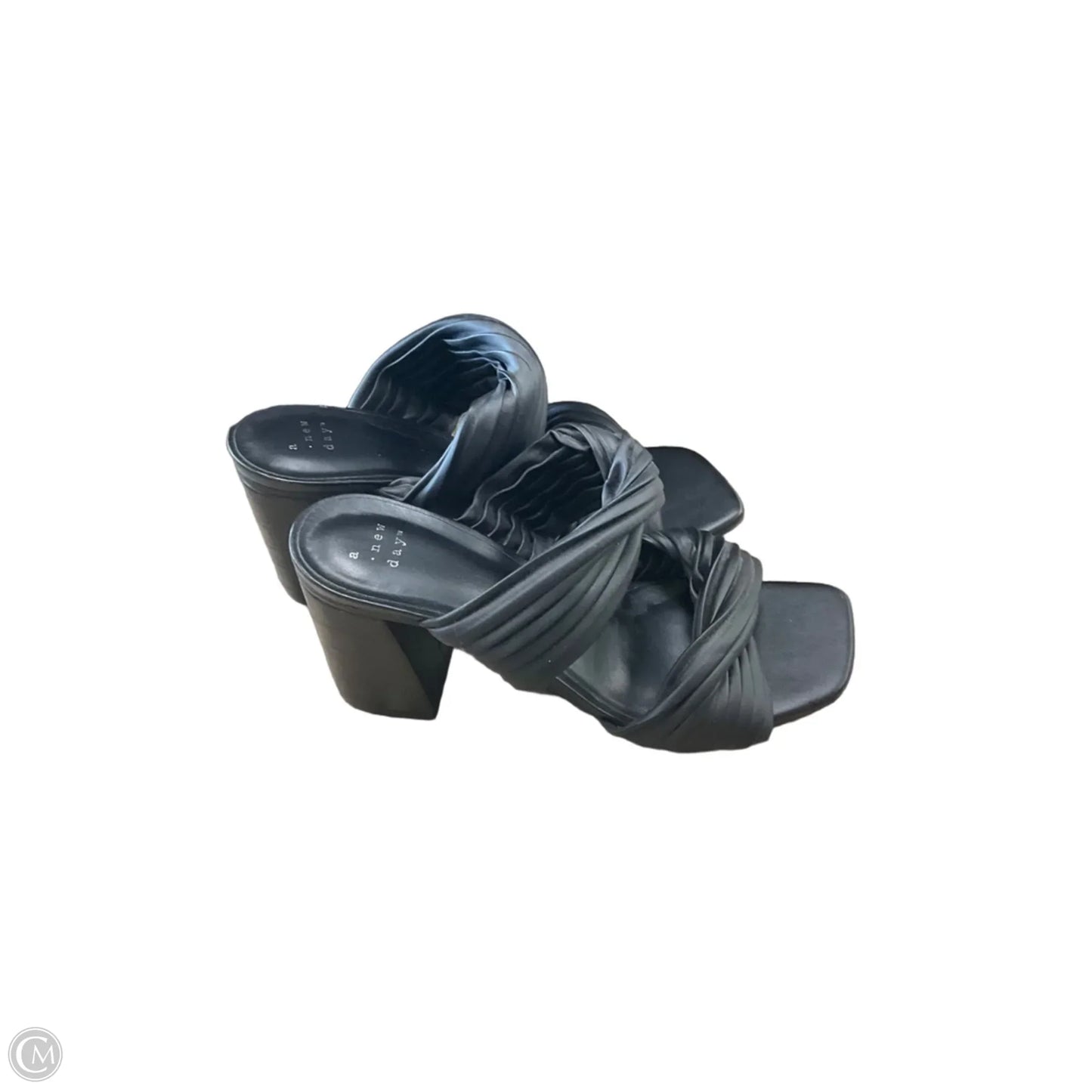 Sandals Heels Block By A New Day In Black, Size: 7.5