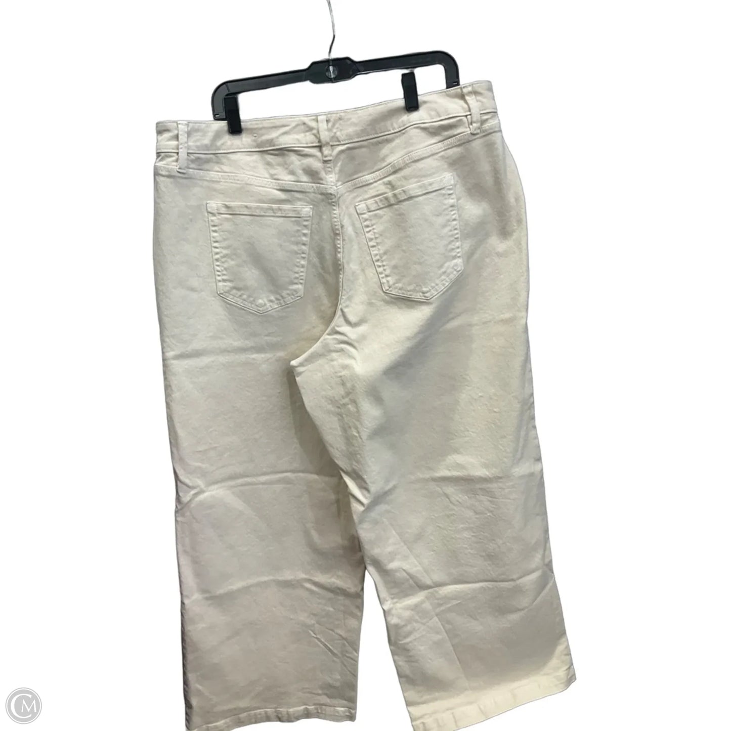 Jeans Wide Leg By Lane Bryant In Cream Denim, Size: 16