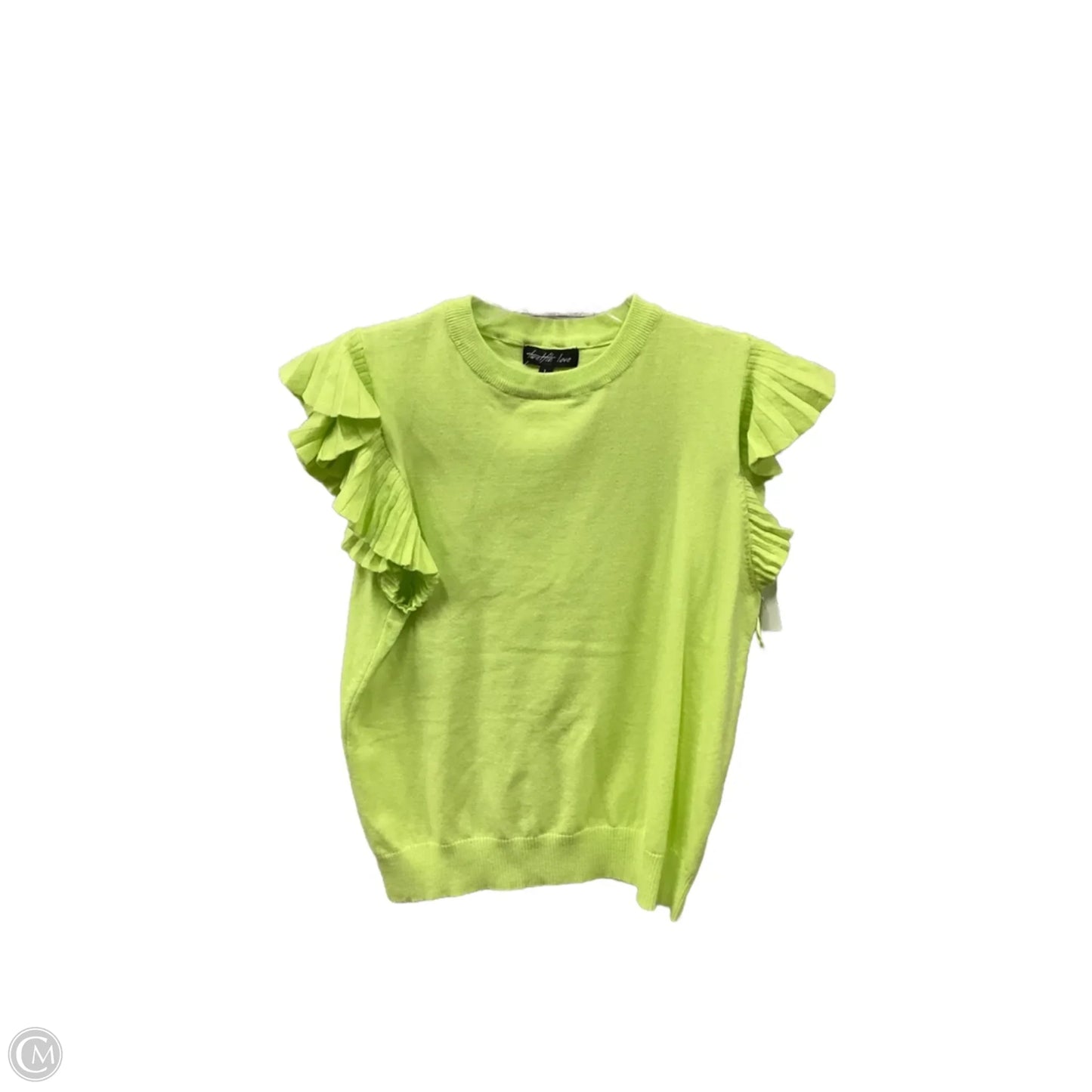Sweater Short Sleeve By Clothes Mentor In Green, Size: L