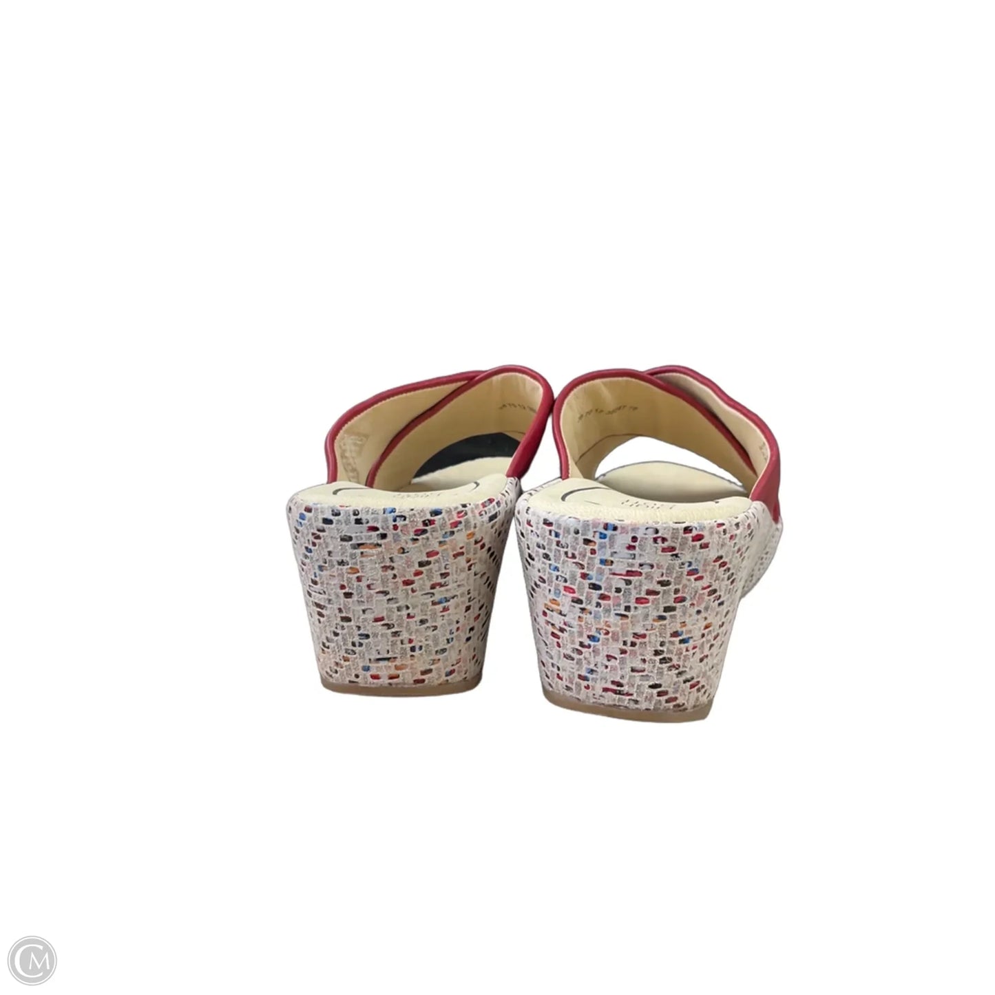 Sandals Heels Wedge By Cmb In Red, Size: 7.5
