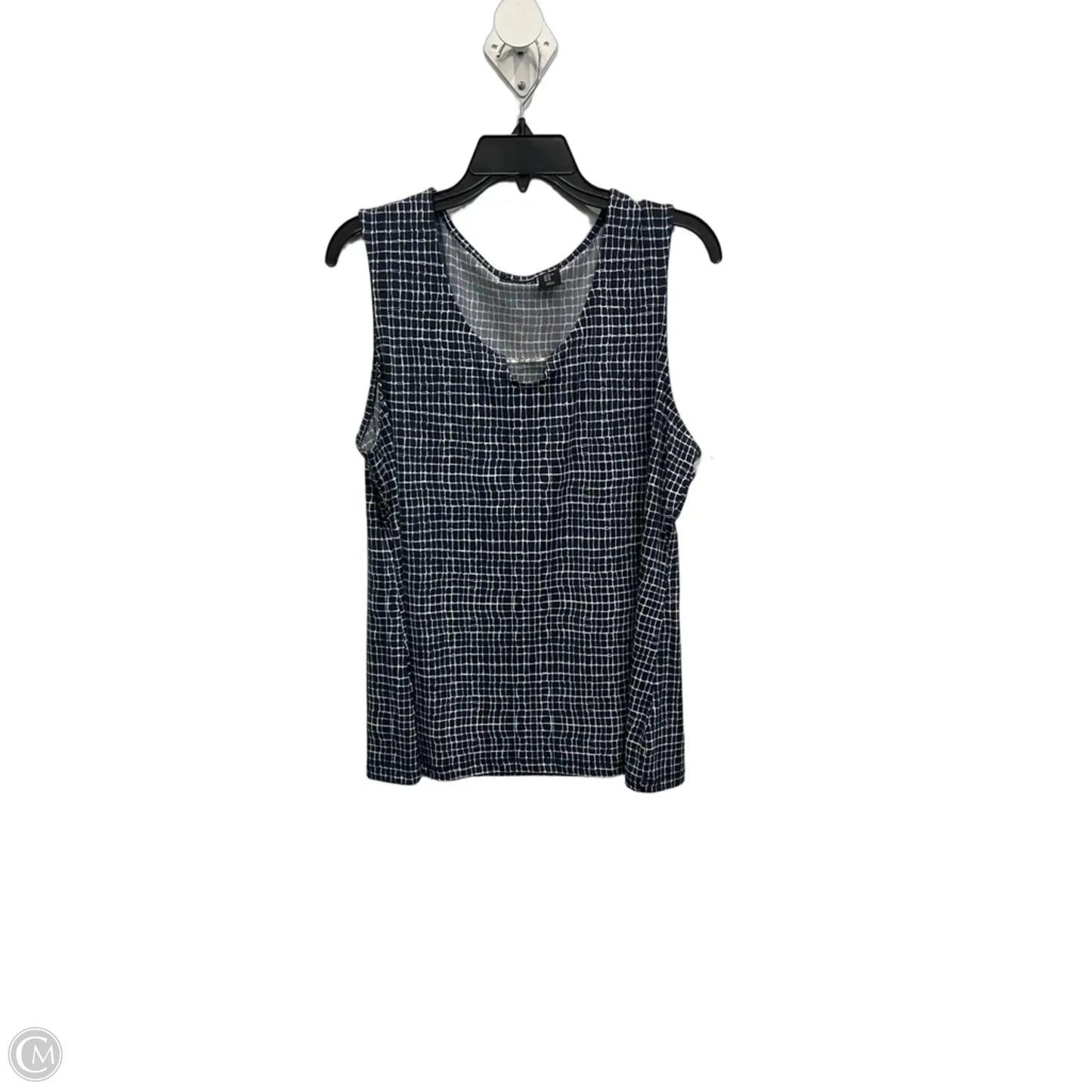Top Sleeveless By Tahari In Navy, Size: Xl