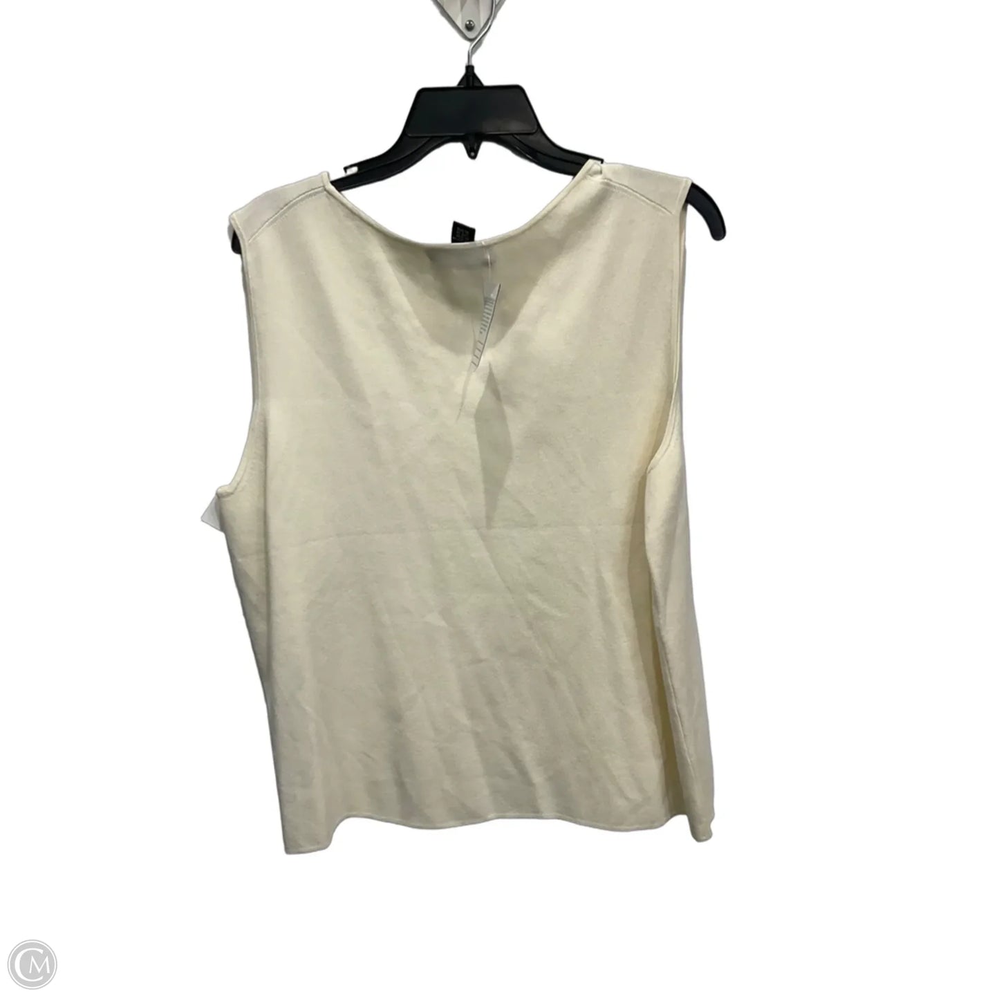 Top Sleeveless By Cable And Gauge In Cream, Size: 2x
