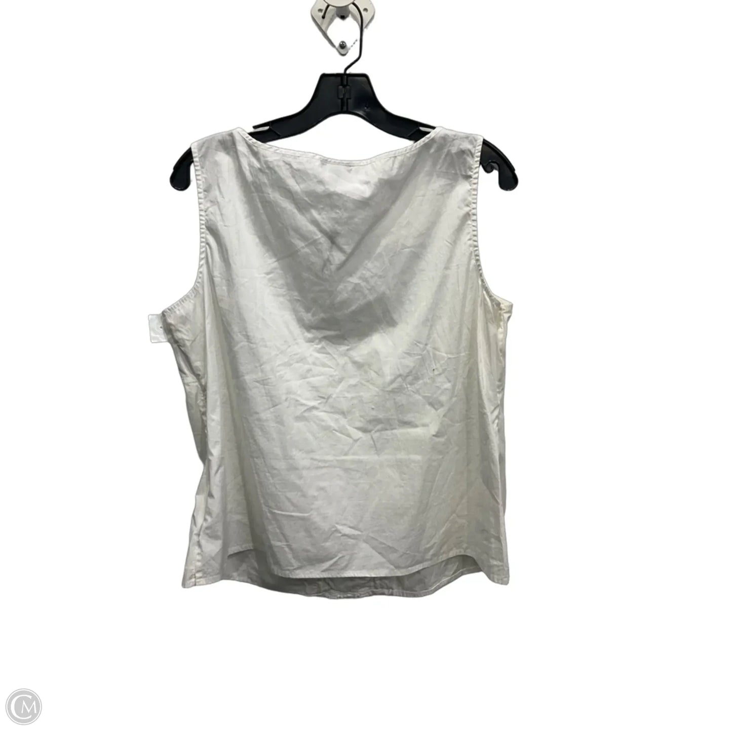 Top Sleeveless By Talbots In White, Size: Xl