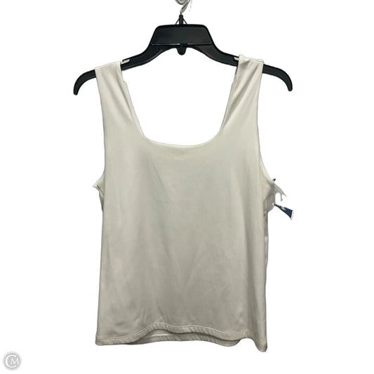 Top Sleeveless By Tahari In White, Size: L