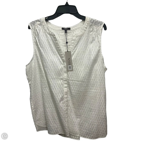 Top Sleeveless By Not Your Daughters Jeans In White, Size: L