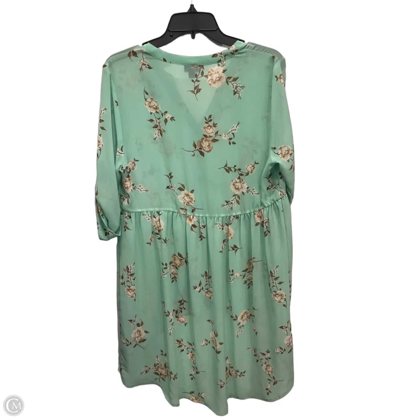 Blouse Long Sleeve By Torrid In Green, Size: L