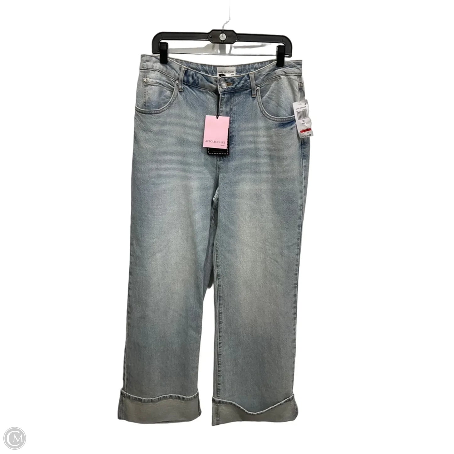 Jeans Wide Leg By Avec Les Filles In Blue Denim, Size: 10