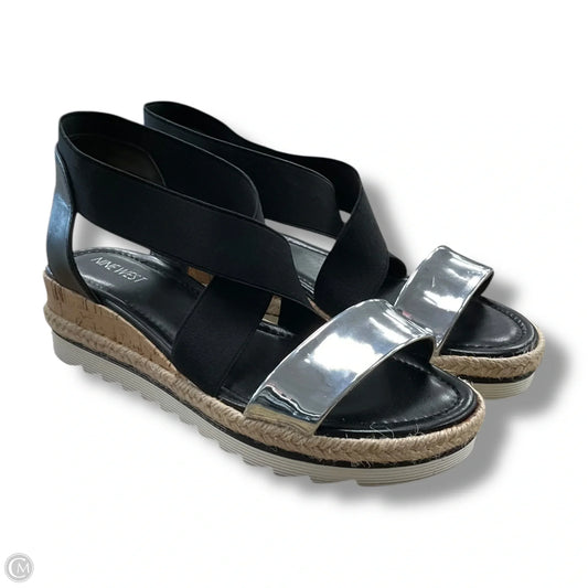 Sandals Flats By Nine West In Black, Size: 7.5