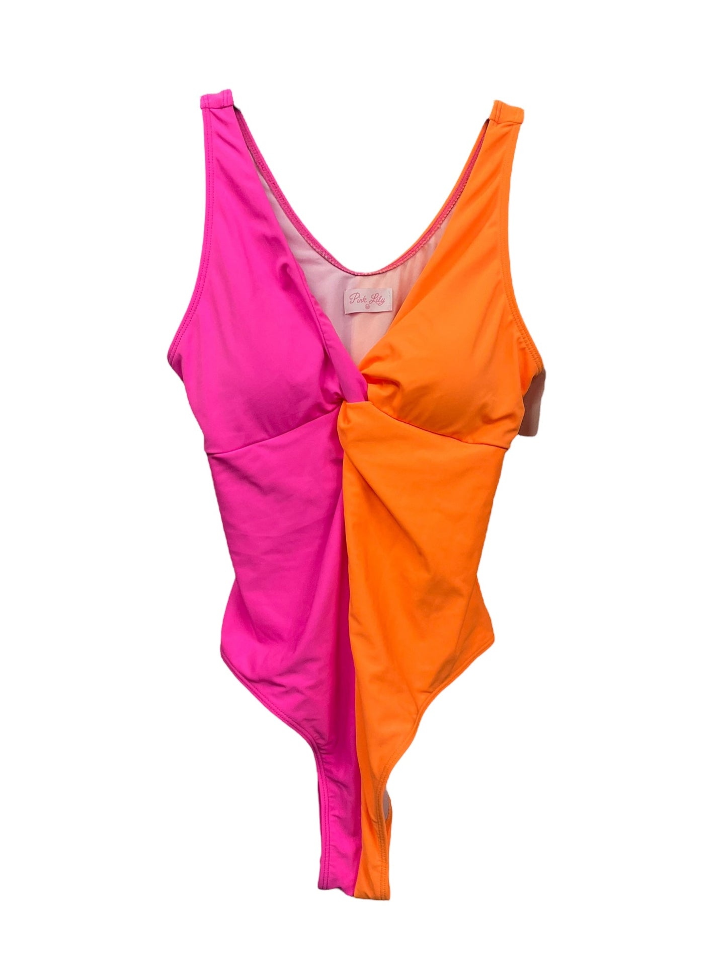 Orange & Pink Swimsuit Pink Lily, Size M