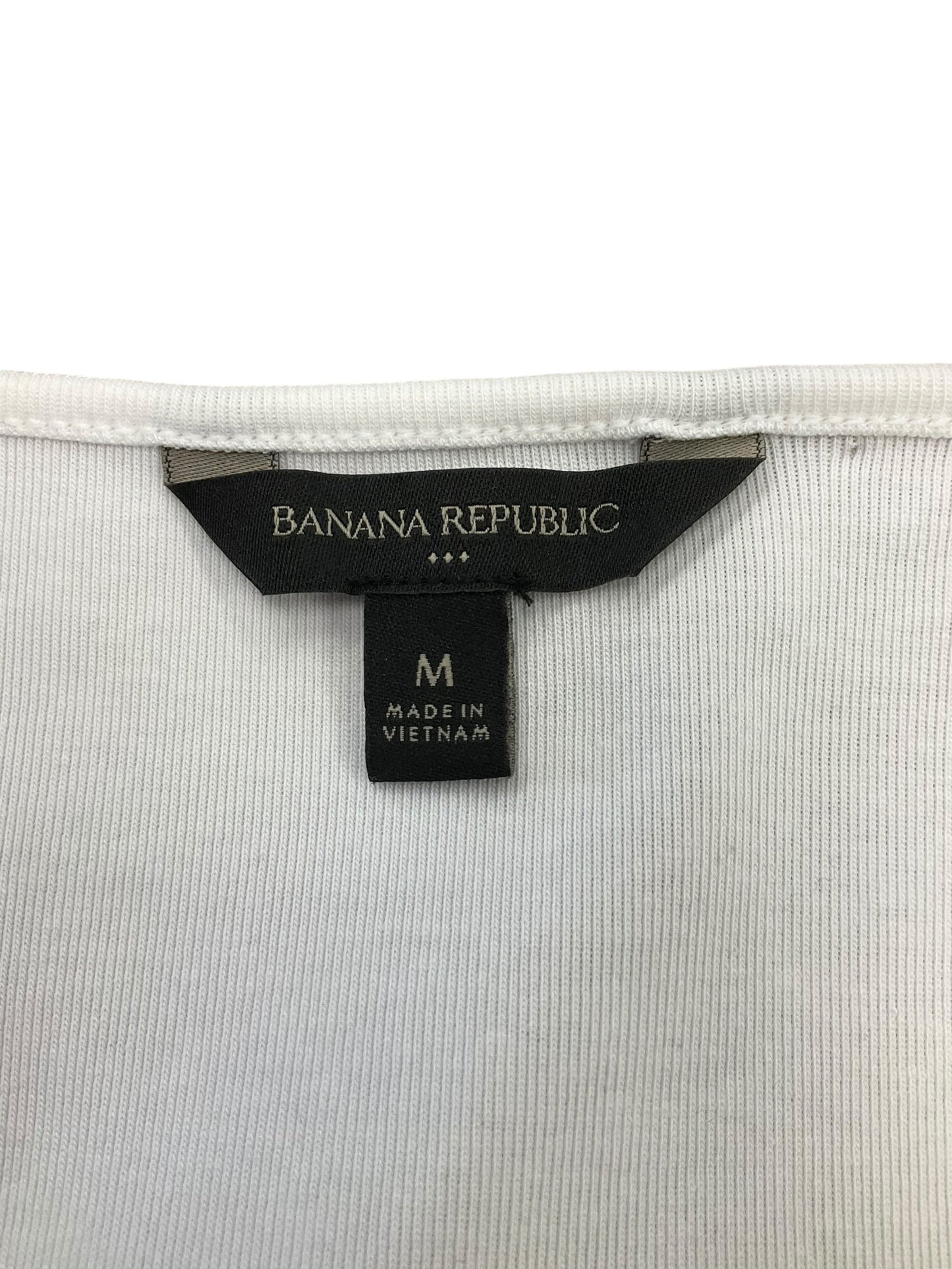 White Top Long Sleeve Basic Banana Republic, Size M