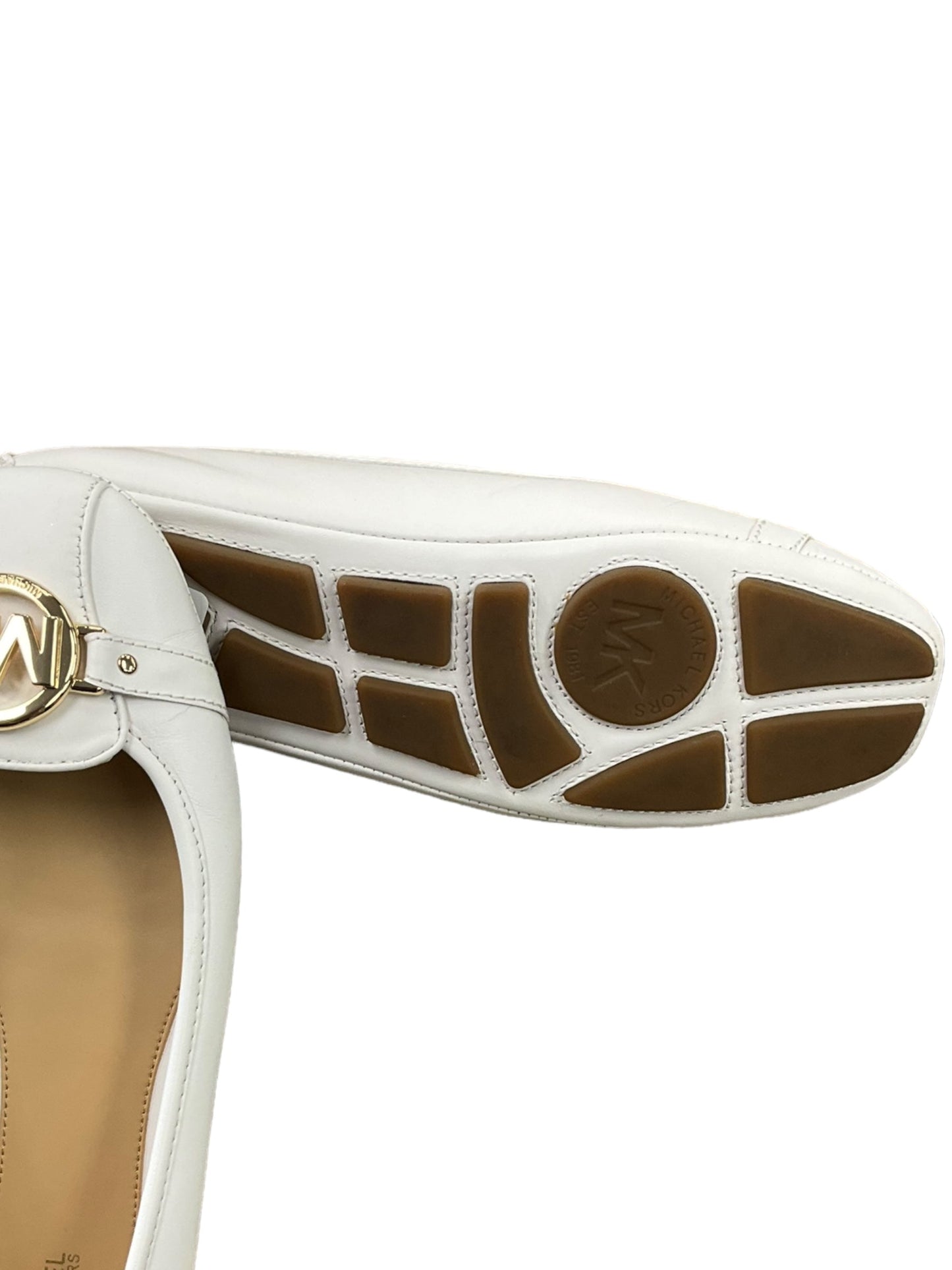 White Shoes Flats Michael By Michael Kors, Size 9.5