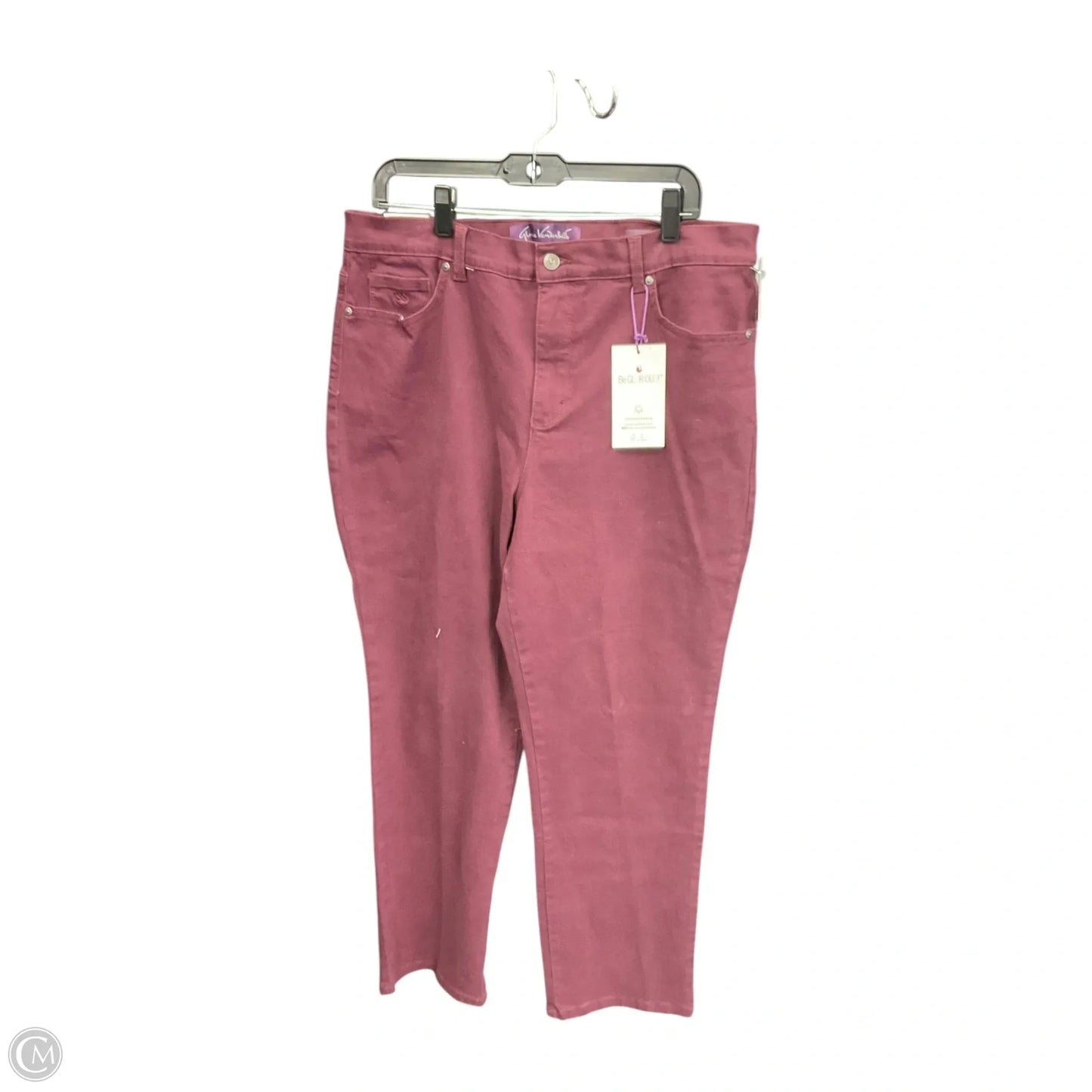 Jeans Straight By Gloria Vanderbilt In Maroon, Size: 16