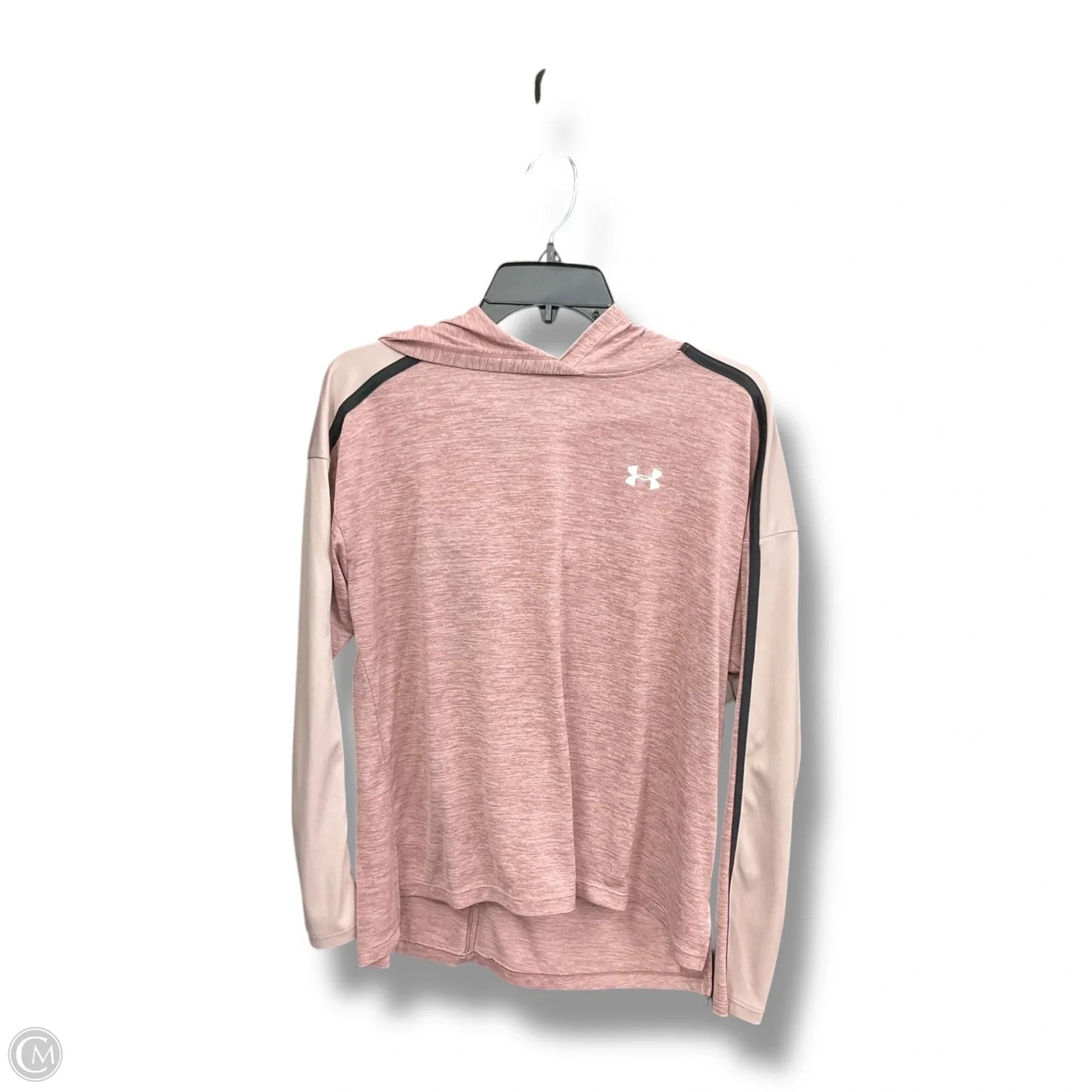 Athletic Top Long Sleeve Hoodie By Under Armour In Pink, Size: M